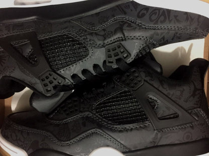 JORDAN 4 x LASER BLACK GUM Versili