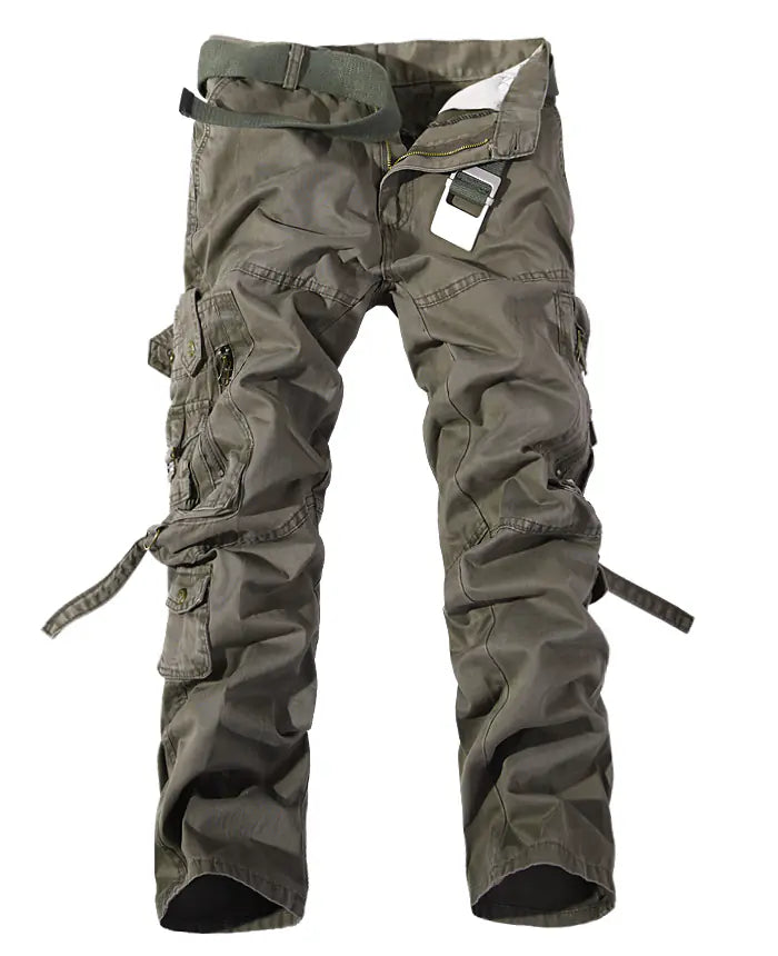 Men's Washed Multi-pocket Cargo Pants - No Halo Co.