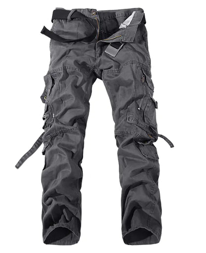 Men's Washed Multi-pocket Cargo Pants - No Halo Co.