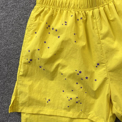 SP5DER DOUBLE LAYER SHORTS YELLOW Status Shipping