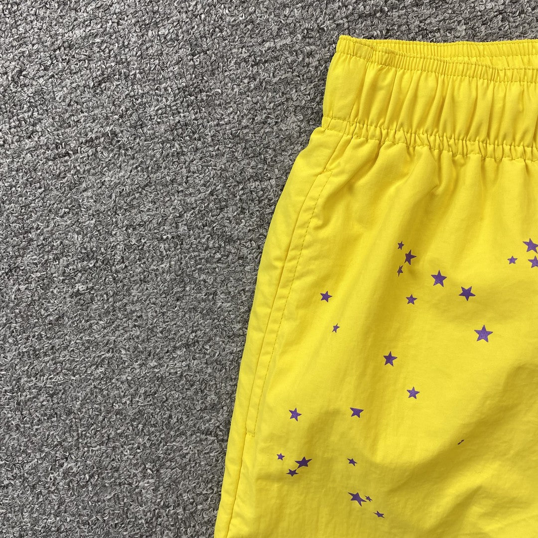 SP5DER DOUBLE LAYER SHORTS YELLOW Status Shipping