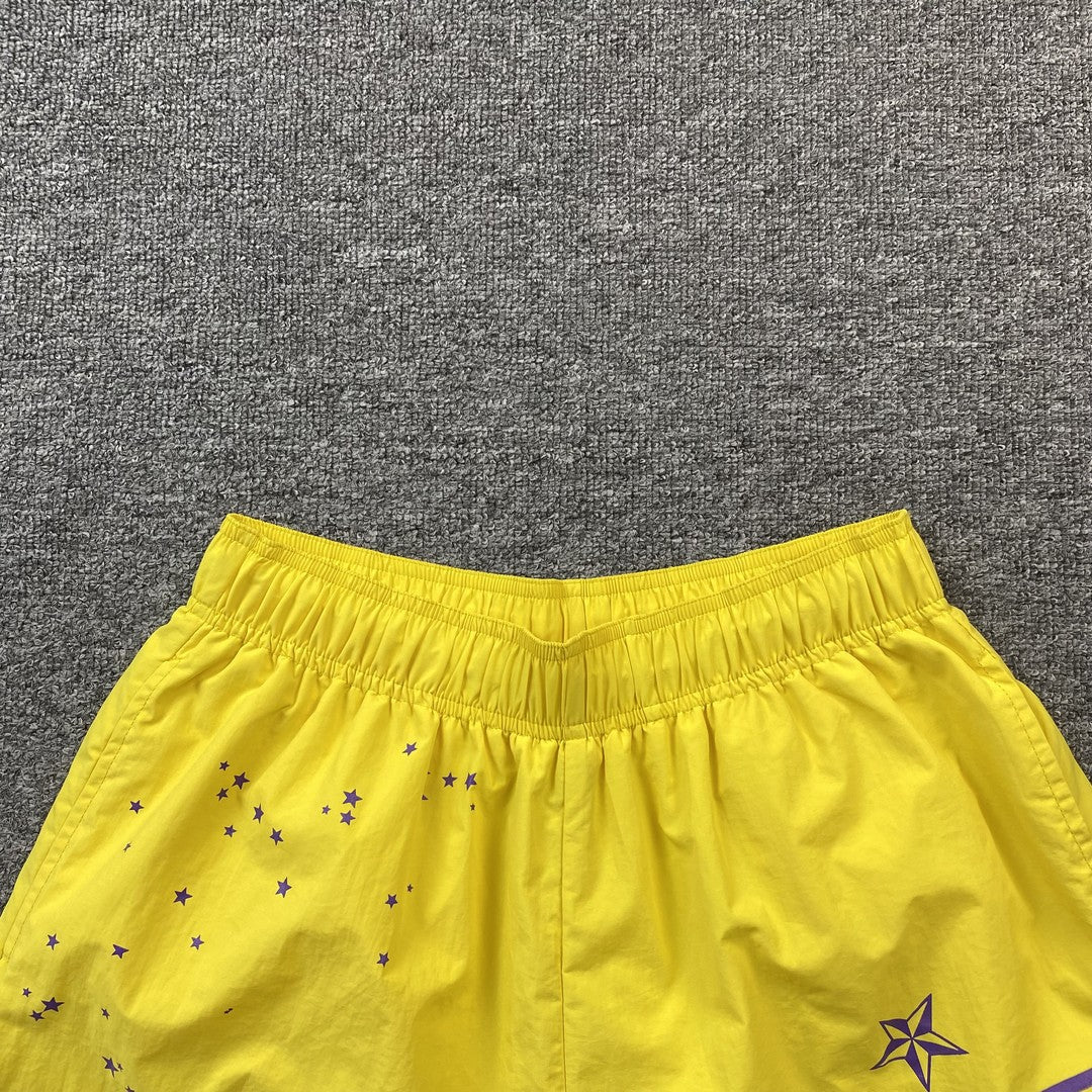 SP5DER DOUBLE LAYER SHORTS YELLOW Status Shipping