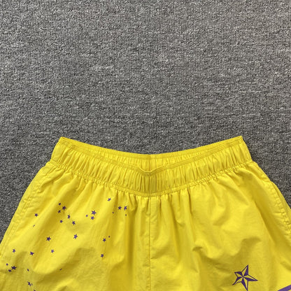 SP5DER DOUBLE LAYER SHORTS YELLOW Status Shipping