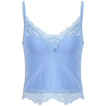 Lace Cut Y2K E-Girls Fairy Style Rib Knit Tank Top Project 01